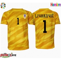 Camiseta Croacia Dominik Livakovic #1 Portero Primera Equipación Eurocopa 2024 manga corta